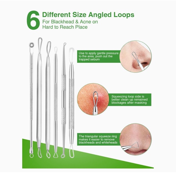 15 Pcs Pimple Popper Tool Kit,Blackhead Extractor Tool for Comedones - Picture 5 of 9